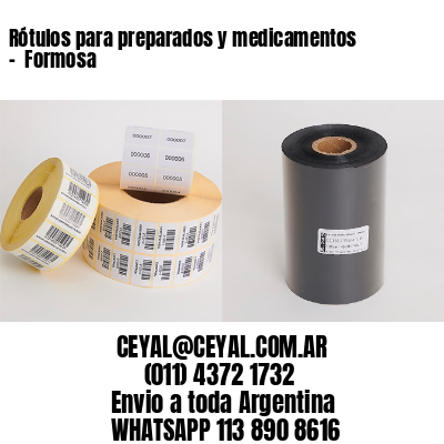 Rótulos para preparados y medicamentos –  Formosa
