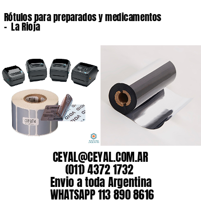 Rótulos para preparados y medicamentos –  La Rioja