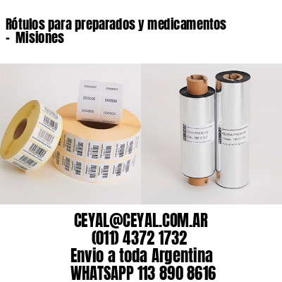 Rótulos para preparados y medicamentos –  Misiones