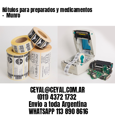 Rótulos para preparados y medicamentos –  Munro