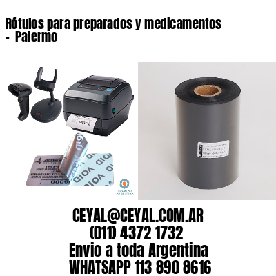 Rótulos para preparados y medicamentos –  Palermo