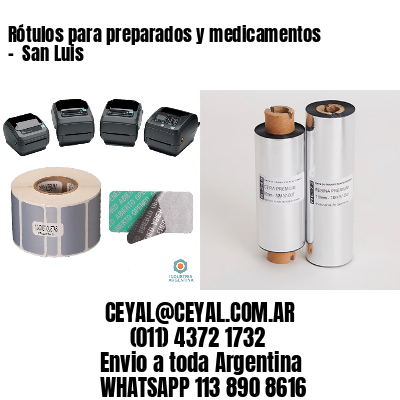 Rótulos para preparados y medicamentos –  San Luis