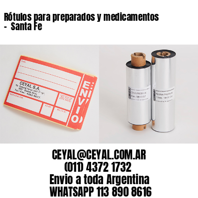 Rótulos para preparados y medicamentos –  Santa Fe