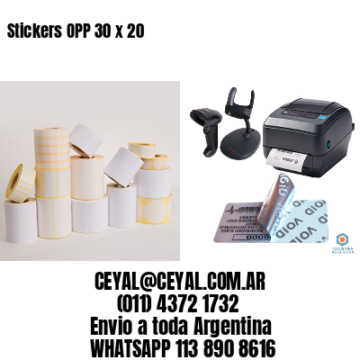 Stickers OPP 30 x 20