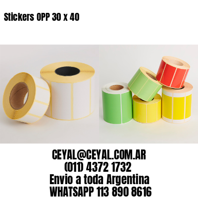 Stickers OPP 30 x 40