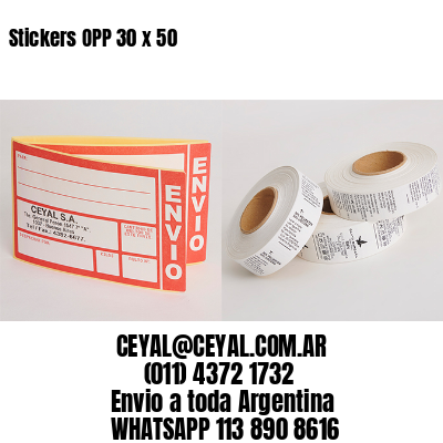 Stickers OPP 30 x 50