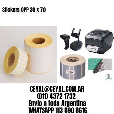 Stickers OPP 30 x 70