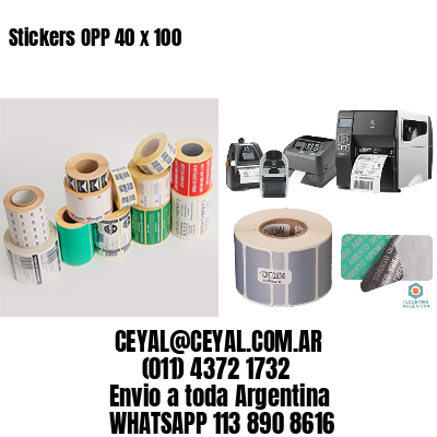 Stickers OPP 40 x 100