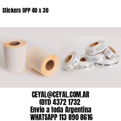 Stickers OPP 40 x 30