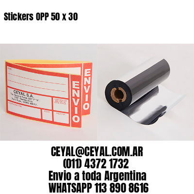 Stickers OPP 50 x 30