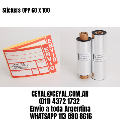 Stickers OPP 60 x 100