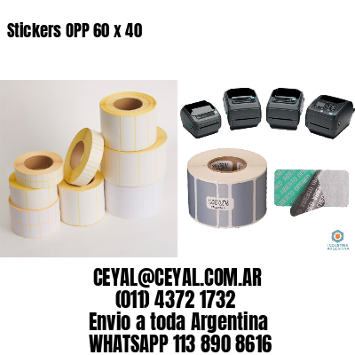 Stickers OPP 60 x 40