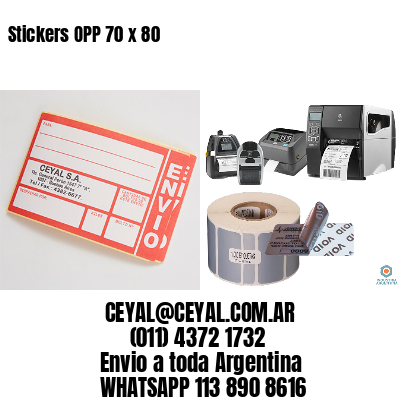 Stickers OPP 70 x 80