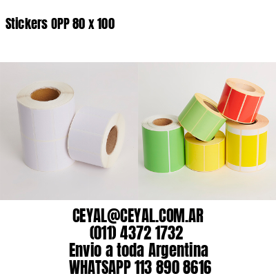 Stickers OPP 80 x 100