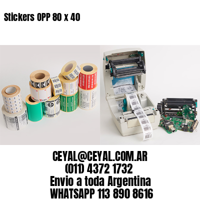 Stickers OPP 80 x 40