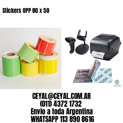 Stickers OPP 80 x 50