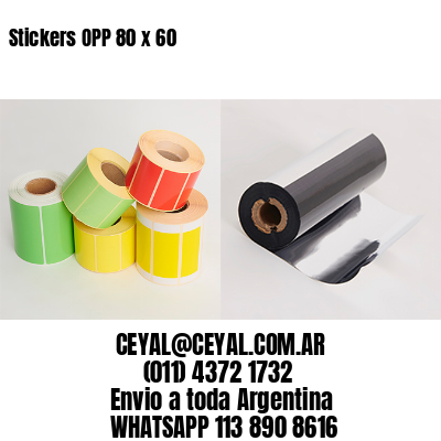 Stickers OPP 80 x 60