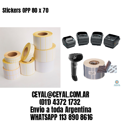 Stickers OPP 80 x 70