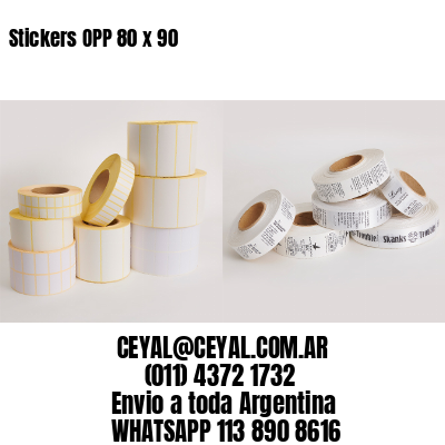 Stickers OPP 80 x 90