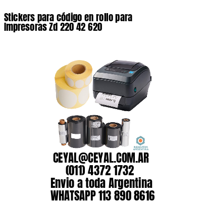 Stickers para código en rollo para Impresoras Zd 220 42 620