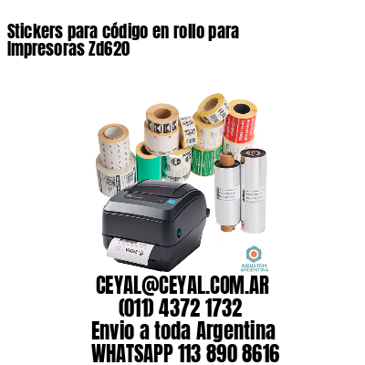 Stickers para código en rollo para Impresoras Zd620