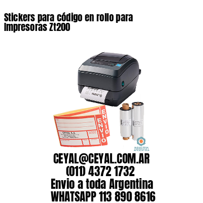 Stickers para código en rollo para Impresoras Zt200