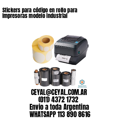 Stickers para código en rollo para Impresoras modelo industrial