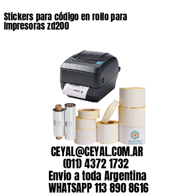 Stickers para código en rollo para Impresoras zd200