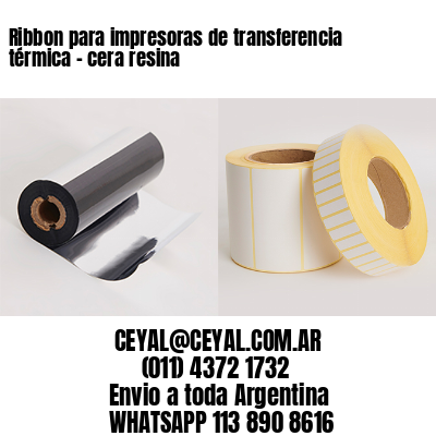 Ribbon para impresoras de transferencia térmica – cera resina