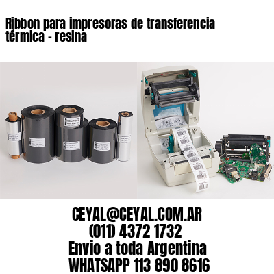 Ribbon para impresoras de transferencia térmica – resina