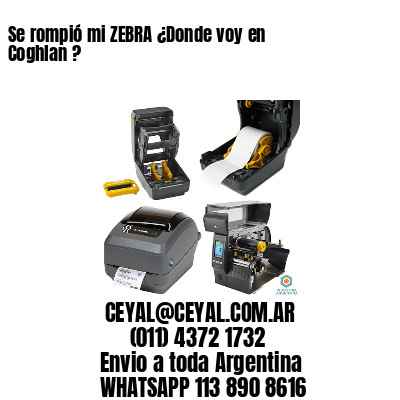 Se rompió mi ZEBRA ¿Donde voy en Coghlan ?