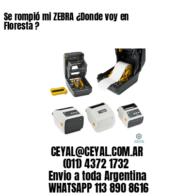 Se rompió mi ZEBRA ¿Donde voy en Floresta ?