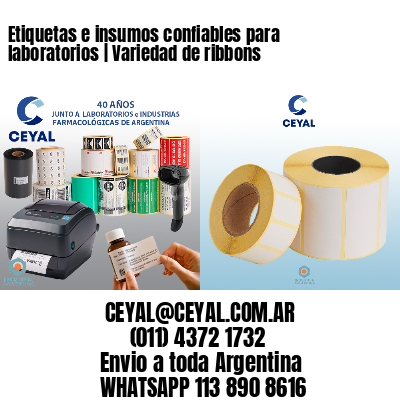 Etiquetas e insumos confiables para laboratorios | Variedad de ribbons