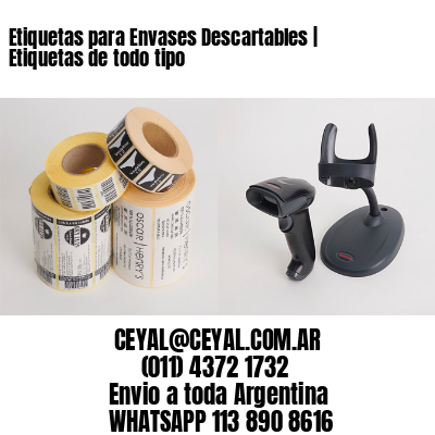 Etiquetas para Envases Descartables | Etiquetas de todo tipo
