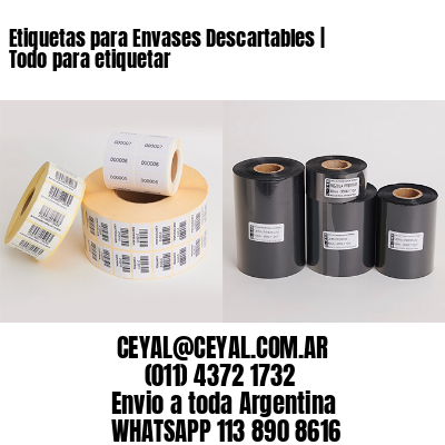 Etiquetas para Envases Descartables | Todo para etiquetar