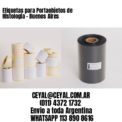 Etiquetas para Portaobjetos de Histología – Buenos Aires