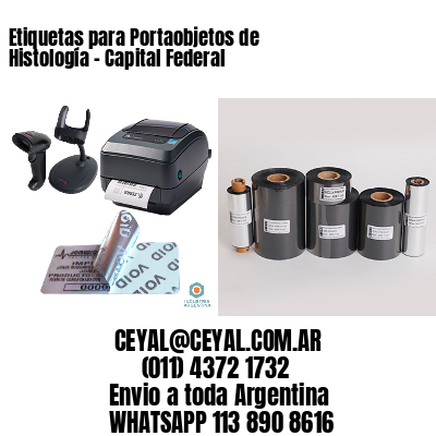 Etiquetas para Portaobjetos de Histología – Capital Federal