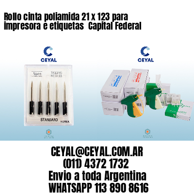 Rollo cinta poliamida 21 x 123 para impresora e etiquetas  Capital Federal