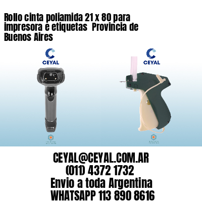 Rollo cinta poliamida 21 x 80 para impresora e etiquetas  Provincia de Buenos Aires