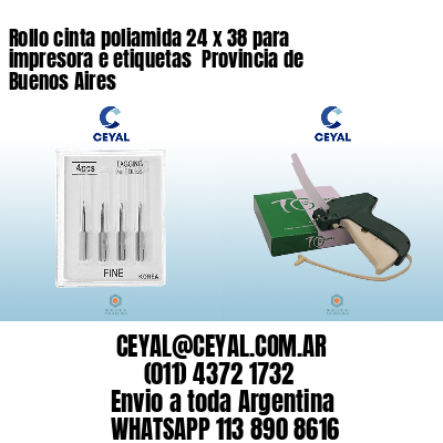 Rollo cinta poliamida 24 x 38 para impresora e etiquetas  Provincia de Buenos Aires