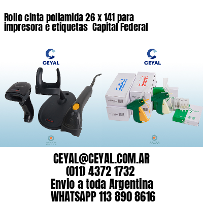 Rollo cinta poliamida 26 x 141 para impresora e etiquetas  Capital Federal