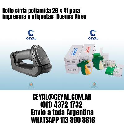 Rollo cinta poliamida 29 x 41 para impresora e etiquetas  Buenos Aires