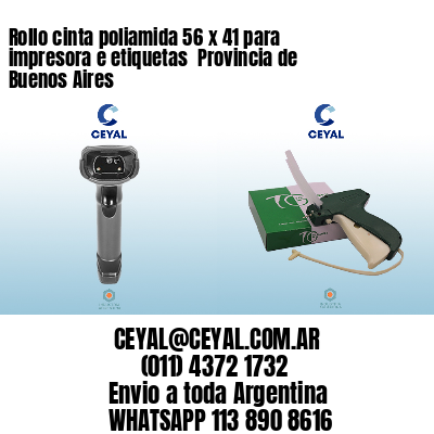 Rollo cinta poliamida 56 x 41 para impresora e etiquetas  Provincia de Buenos Aires 