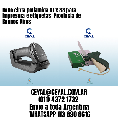 Rollo cinta poliamida 61 x 88 para impresora e etiquetas  Provincia de Buenos Aires