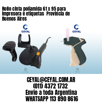 Rollo cinta poliamida 61 x 95 para impresora e etiquetas  Provincia de Buenos Aires