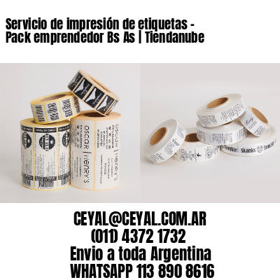 Servicio de impresión de etiquetas – Pack emprendedor Bs As | Tiendanube