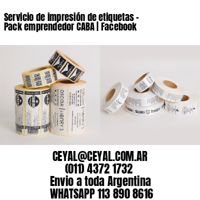 Servicio de impresión de etiquetas – Pack emprendedor CABA | Facebook