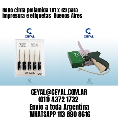 Rollo cinta poliamida 101 x 69 para impresora e etiquetas  Buenos Aires