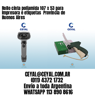 Rollo cinta poliamida 107 x 53 para impresora e etiquetas  Provincia de Buenos Aires