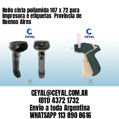Rollo cinta poliamida 107 x 72 para impresora e etiquetas  Provincia de Buenos Aires